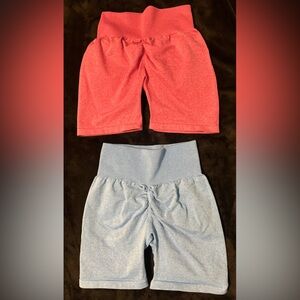 Blue and Pink Athletic Shorts